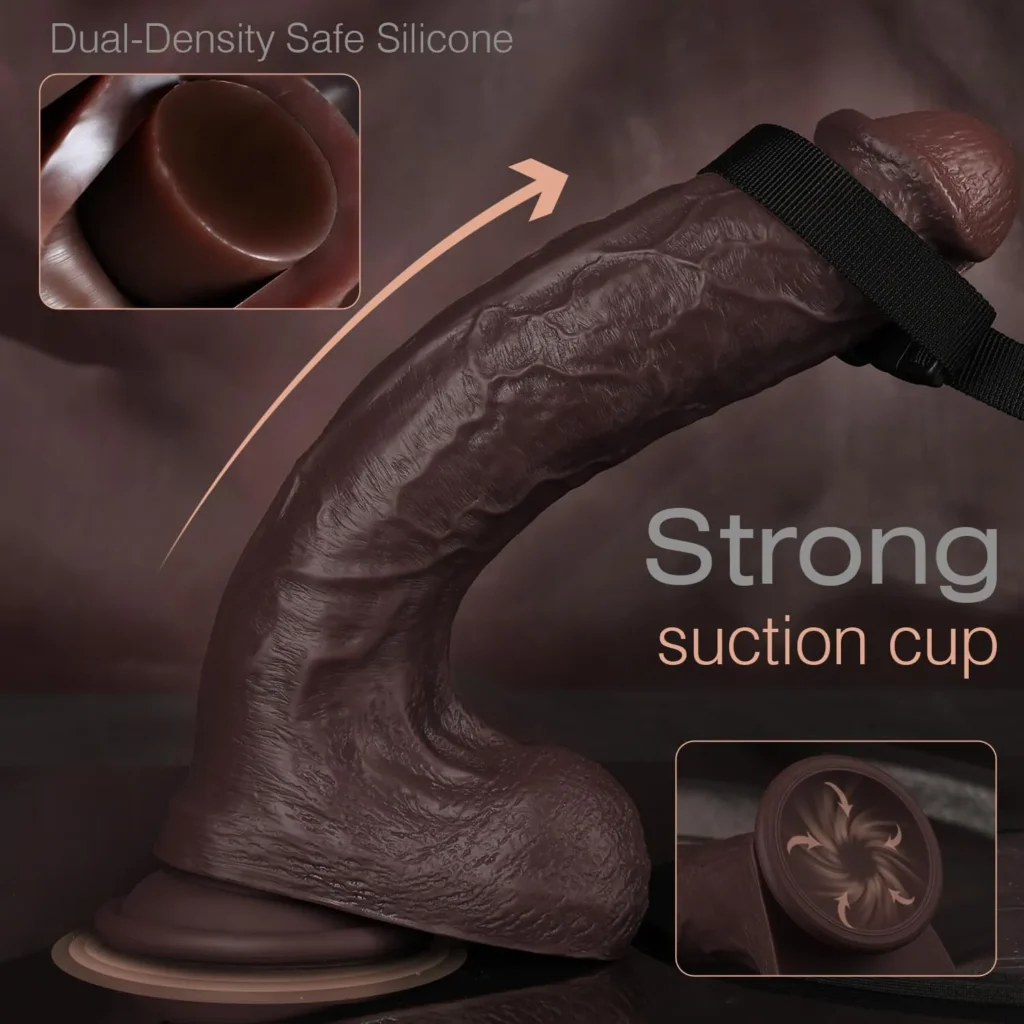 11 Inch Realistic Black Dildo for Women