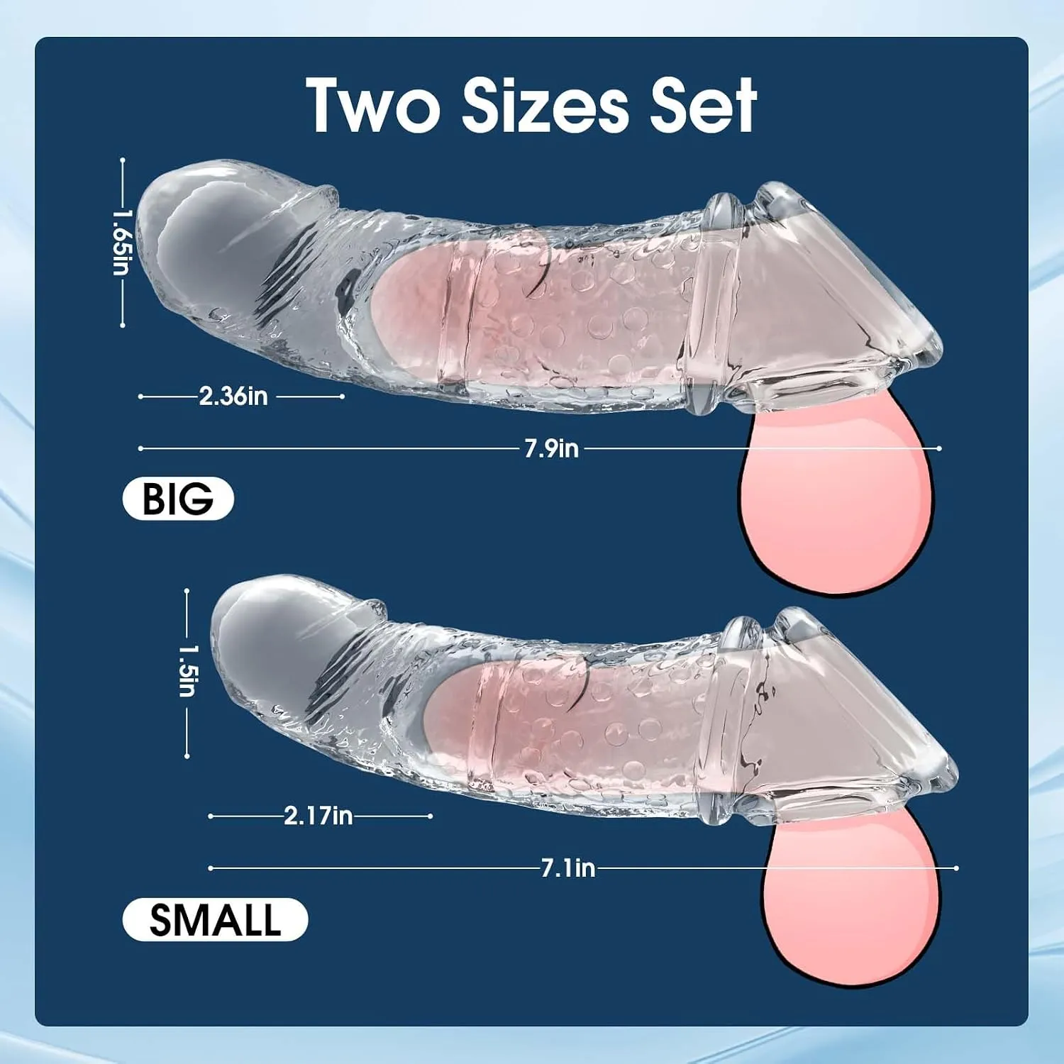 2 Pack Vibrating Penis Sleeve in Pakistan