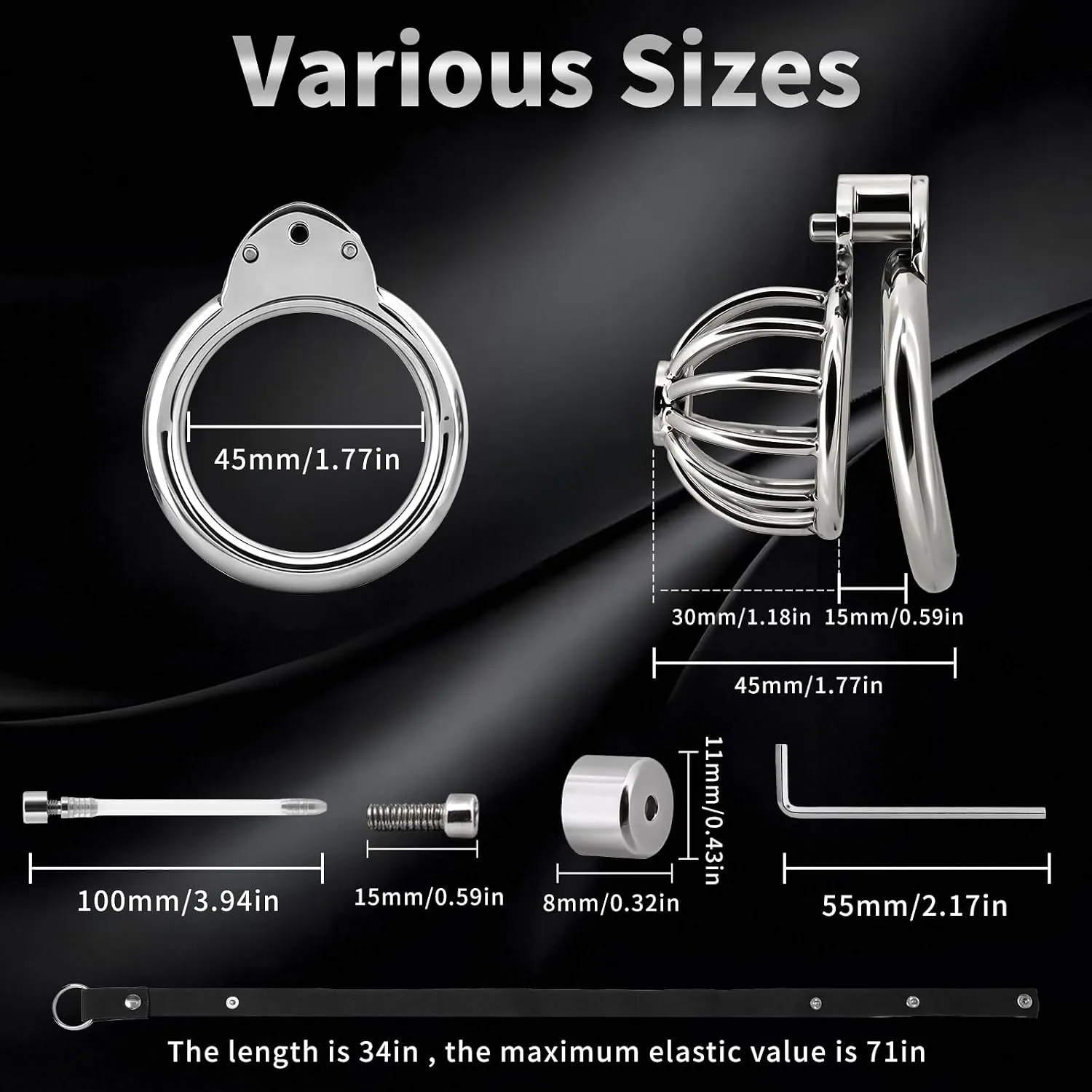 2 in 1 Metal Chastity Cage in Pakistan
