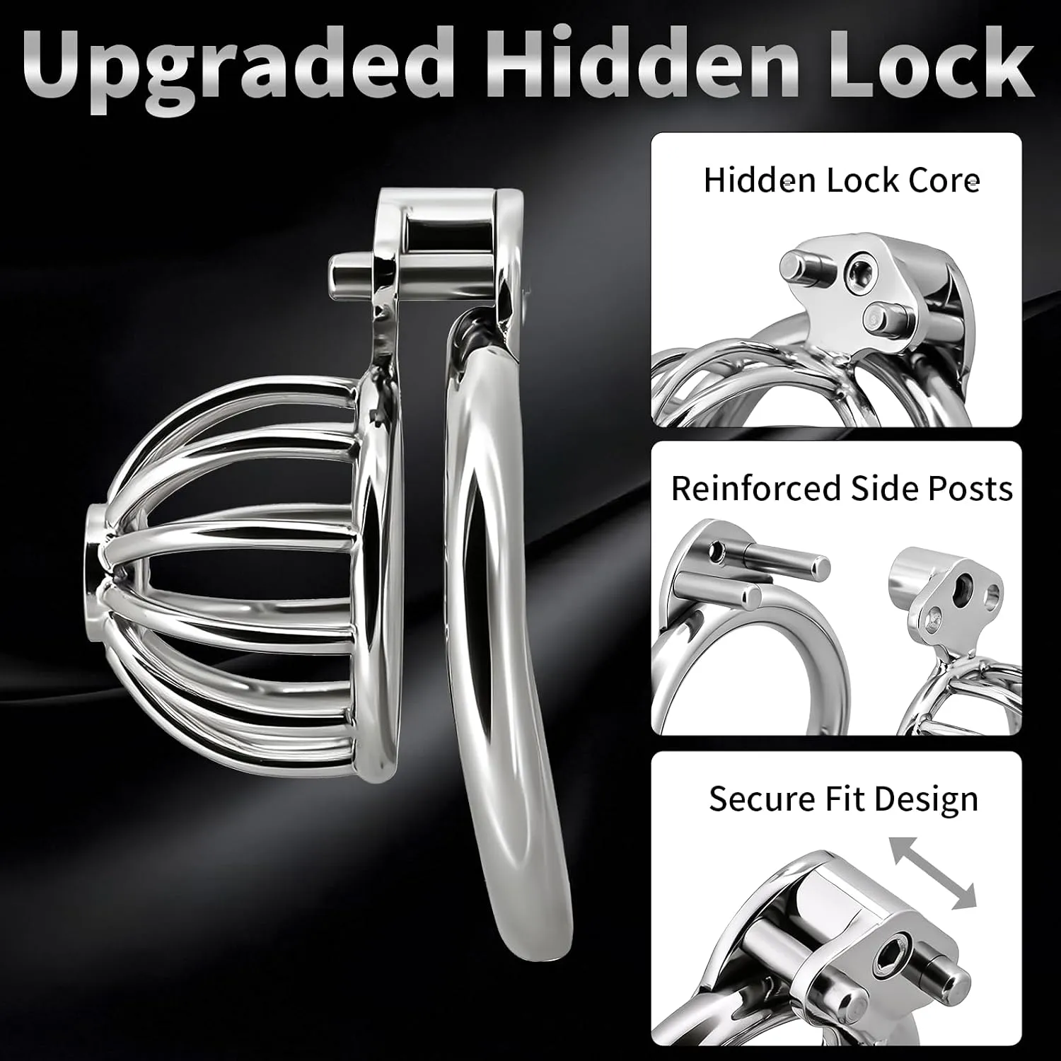 2 in 1 Metal Chastity Cage in Pakistan