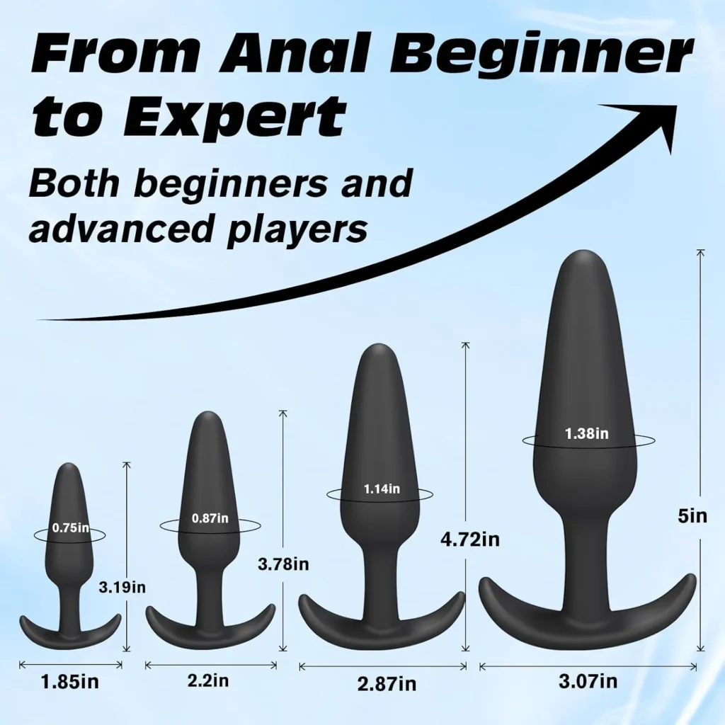 4 PCS Silicone Anal Plug Set for Beginners