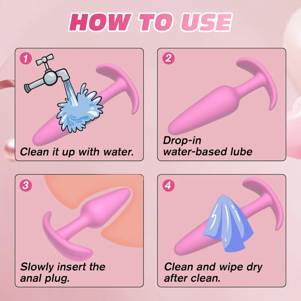 4 Piece Silicone Anal Plug Set in Pakistan