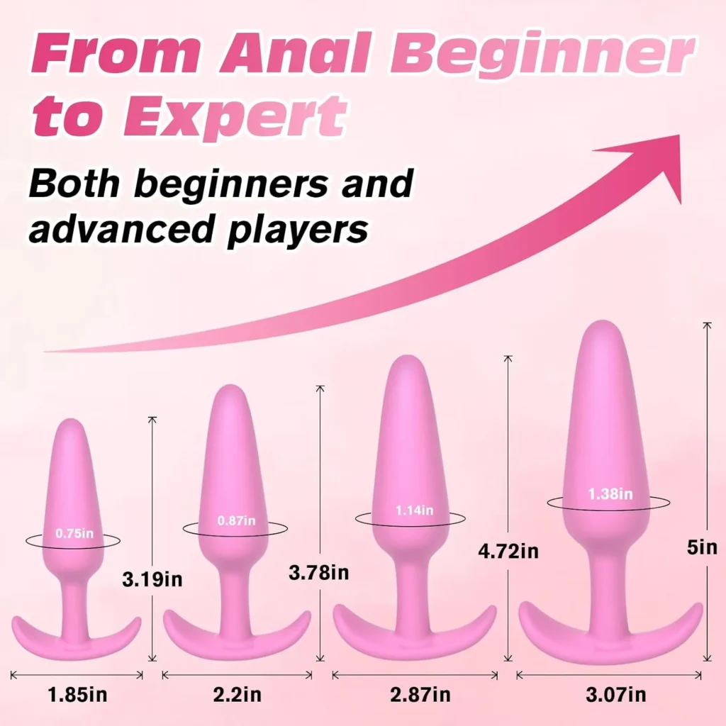 4 Piece Silicone Anal Plug Set in Pakistan