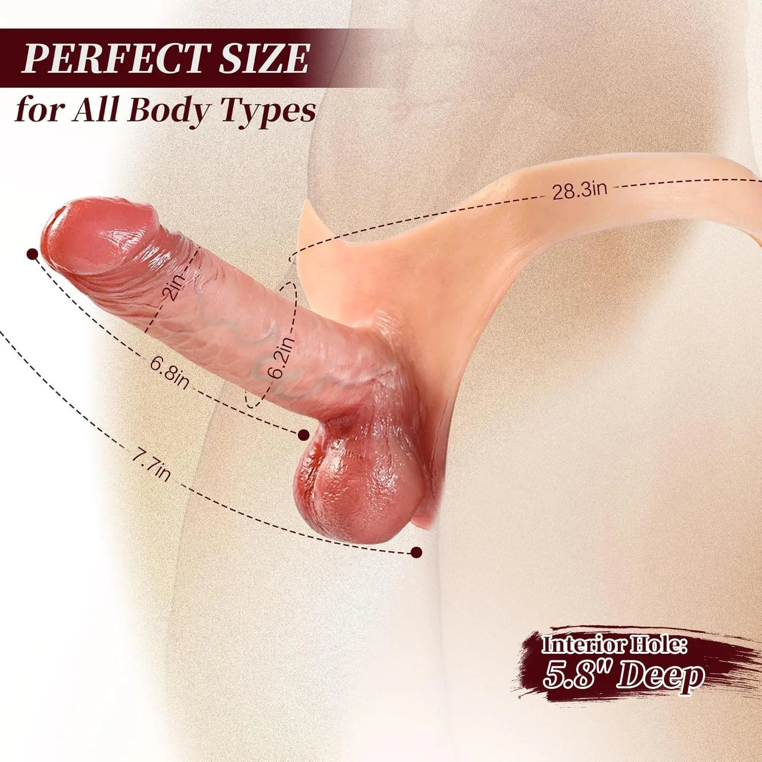 7 Inch Hollow Strap On Dildo in Pakistan