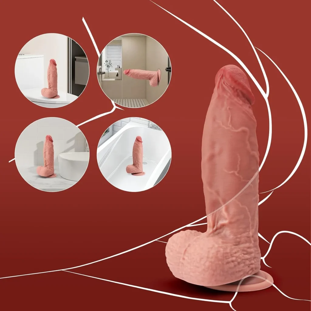8 Inch Realistic Silicone Huge Dildo in Pakistan