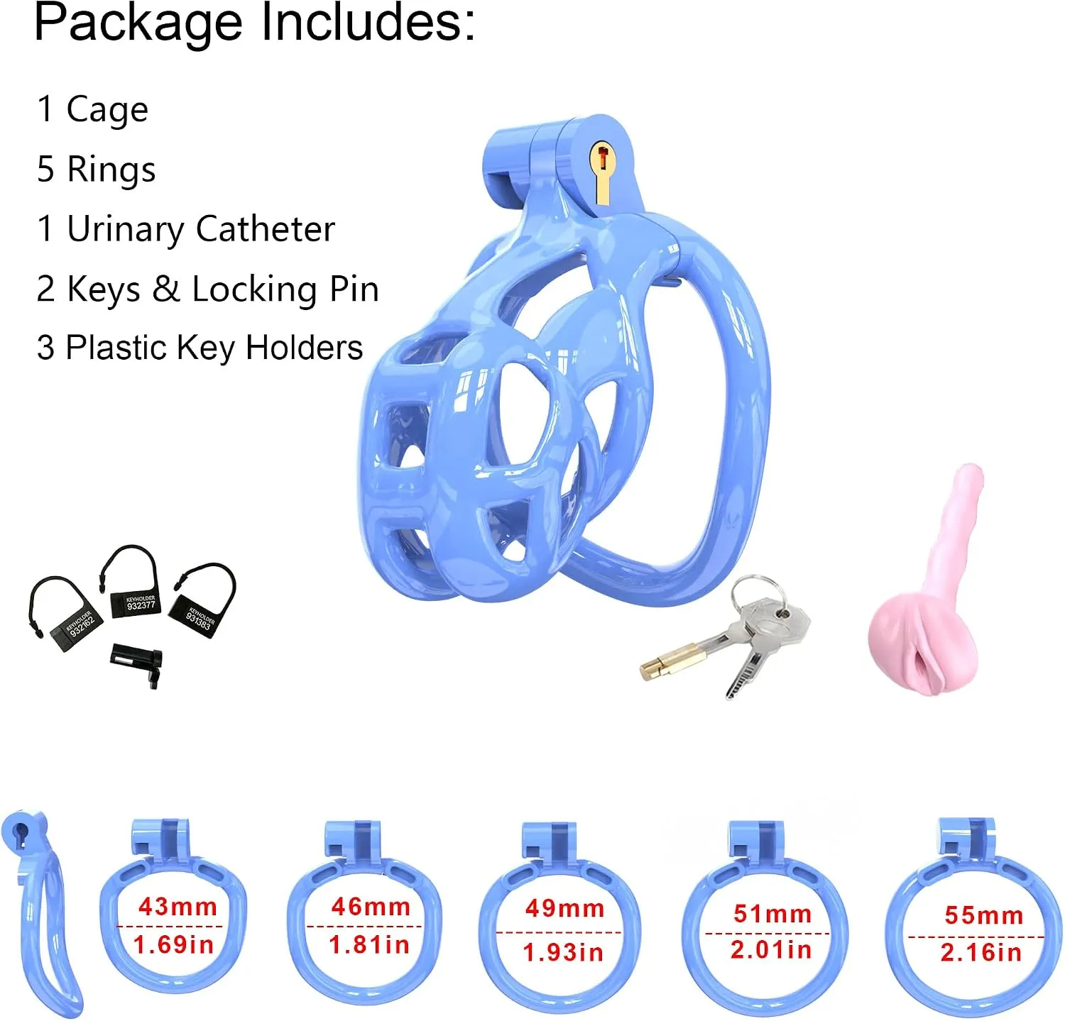 Blue Cobra Male Chastity Cage in Pakistan