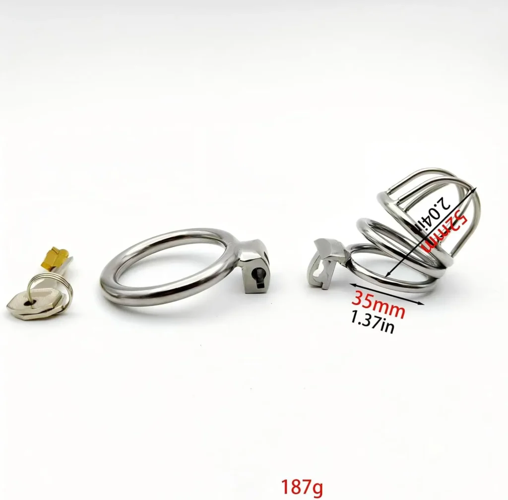 Metal Male Chastity Cage with 3 Ring Sizes in Pakistan