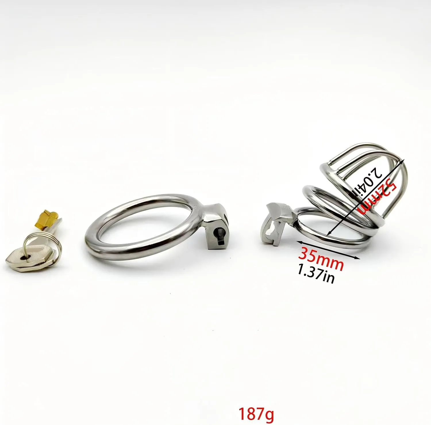 Metal Male Chastity Cage with 3 Ring Sizes in Pakistan