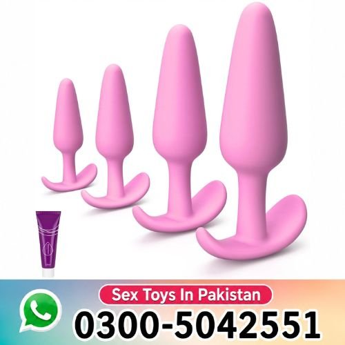 4 Piece Silicone Anal Plug Set in Pakistan