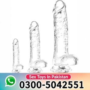 3 Piece Realistic Clear Dildo Set in Pakistan