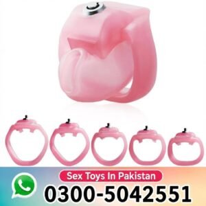 Resin Male Chastity Cage with 5 Rings in Pakistan