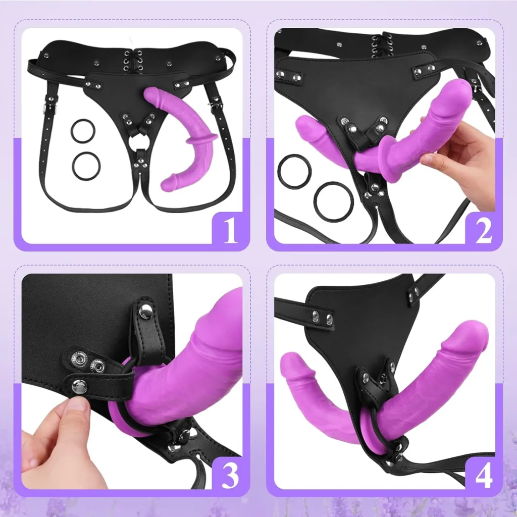 11 Inch Double Strap On Dildo Set