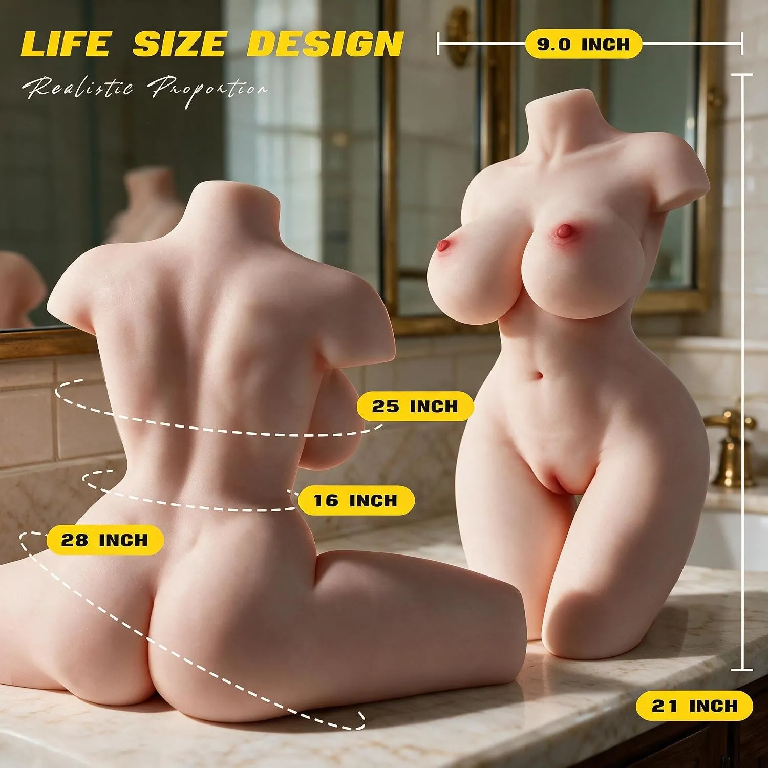 25 LB Realistic Life Size Sex Doll Torso in Pakistan