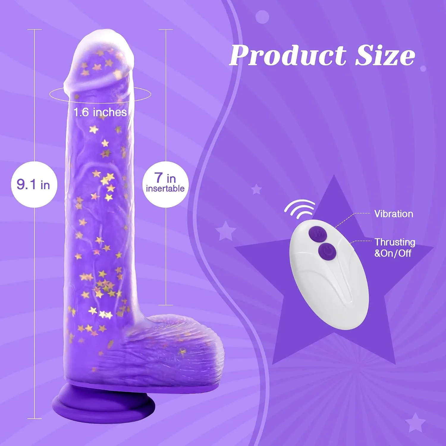 9 Inch Realistic Vibrator Dildo in Pakistan