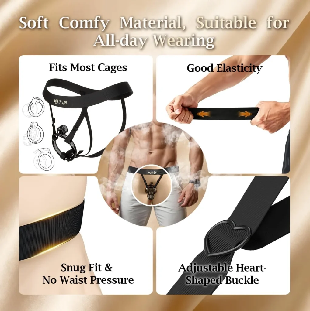 Adjustable Anti Slip Male Chastity Belt