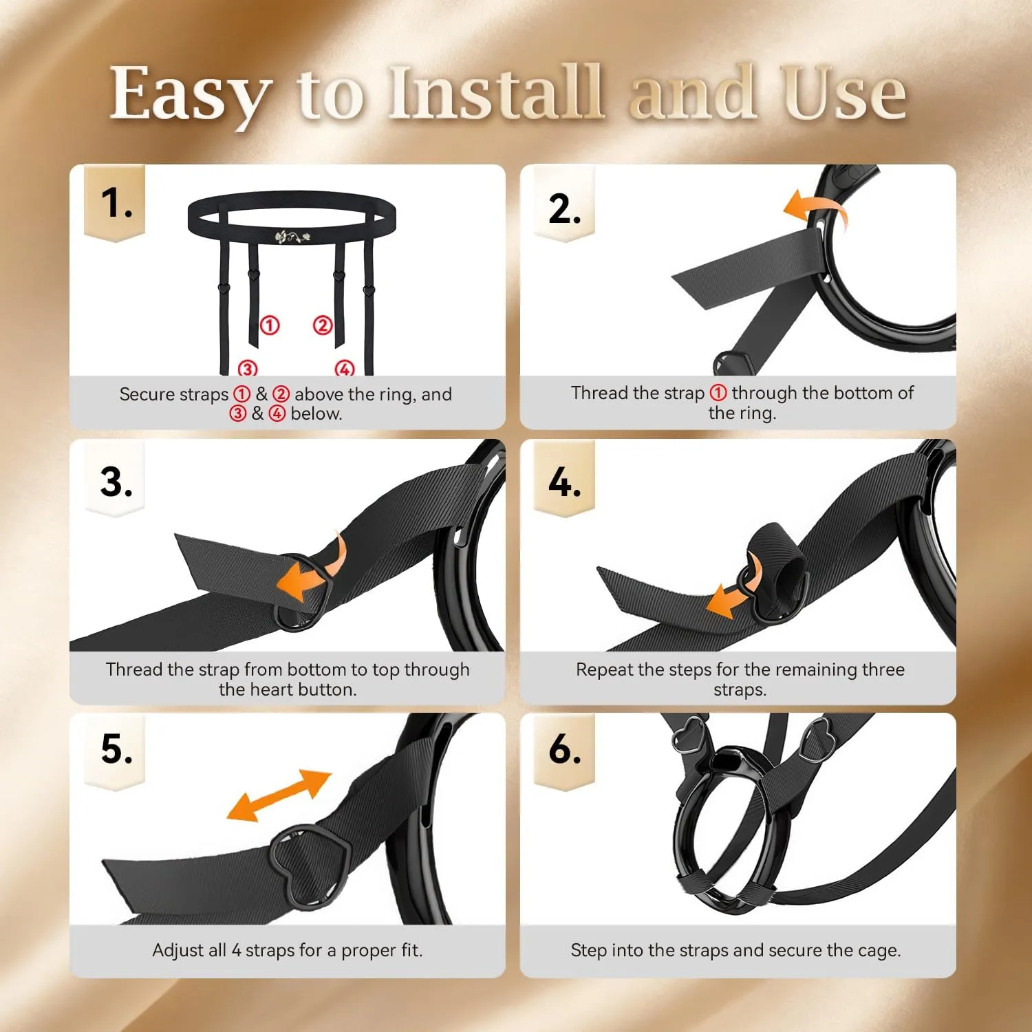 Adjustable Anti Slip Male Chastity Belt