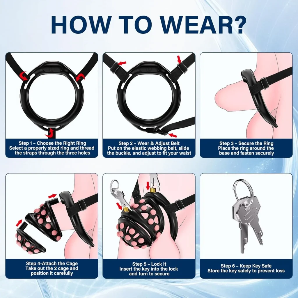 Adjustable Male Chastity Cage