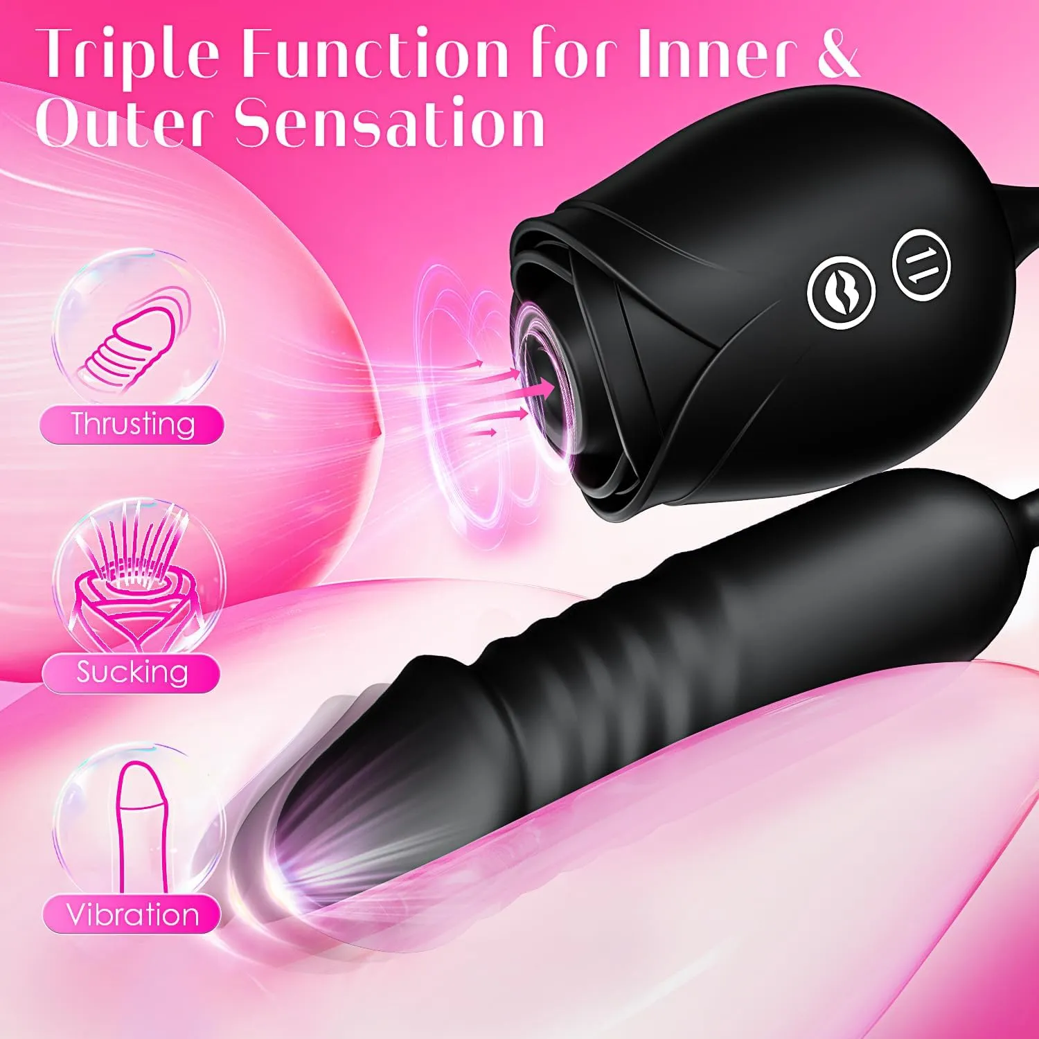 Best App Rose Sucking Vibrator Dildo in Pakistan