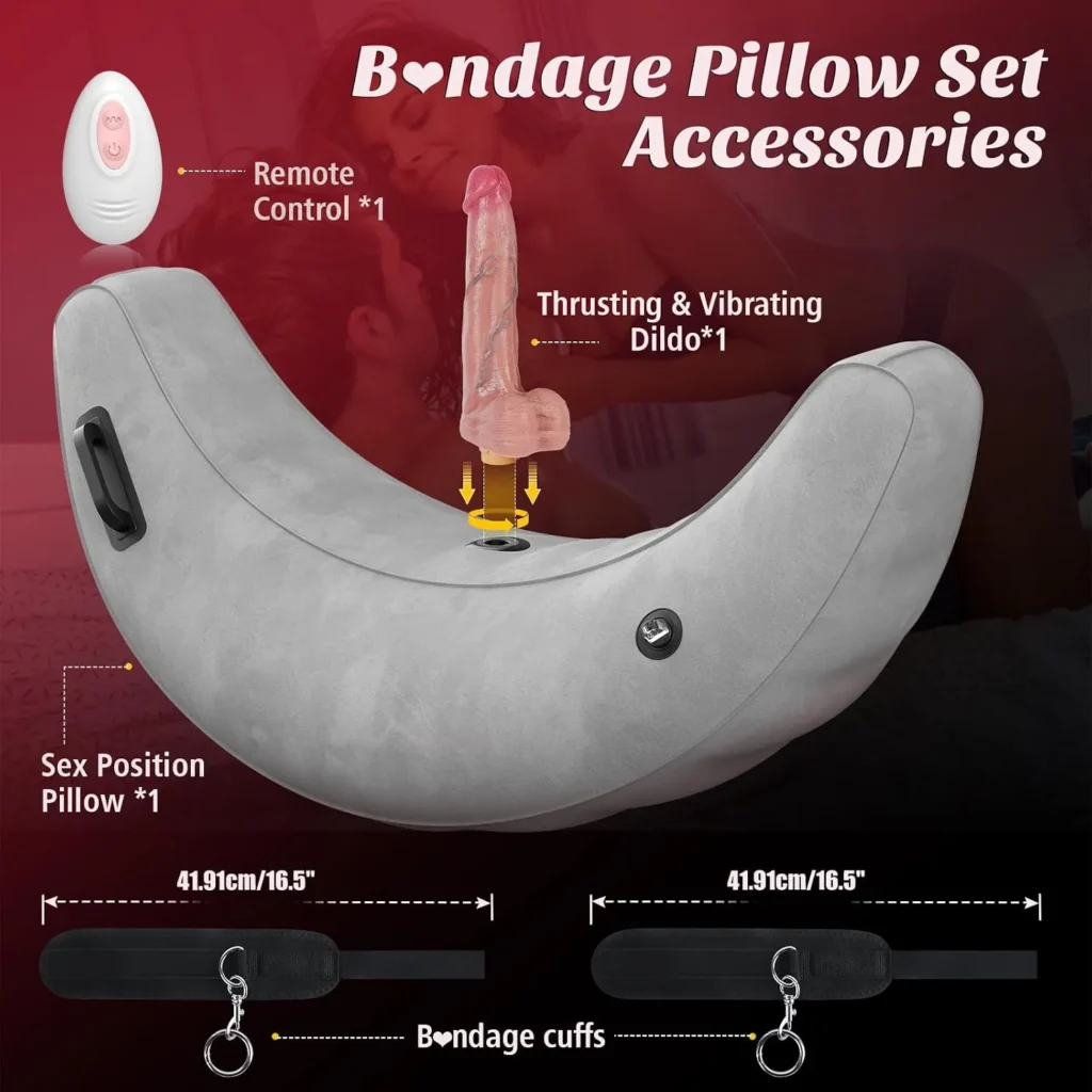 Inflatable Sex Pillow BDSM with Dildo