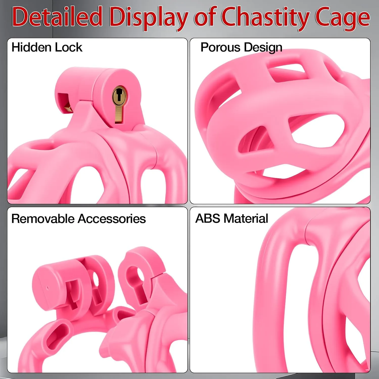 Male Chastity Cage with Elastic Belt