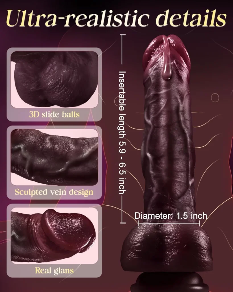 Realistic Black Vibrating Dildo in Pakistan