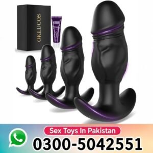 4 PCS Silicone Anal Plug Toy Set in Pakistan